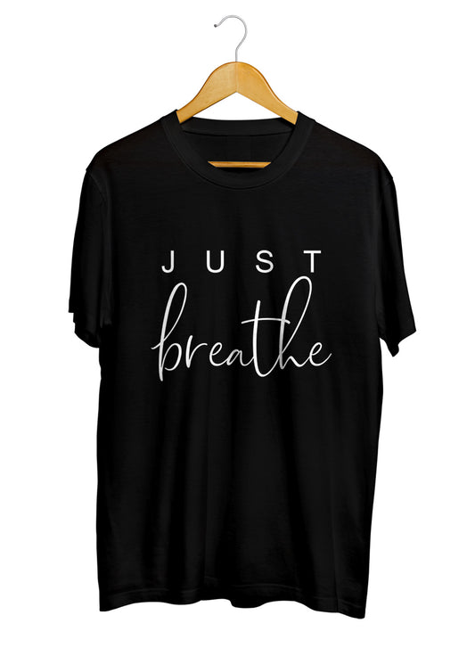 Just Breathe Yoga Unisex Printed Tshirt