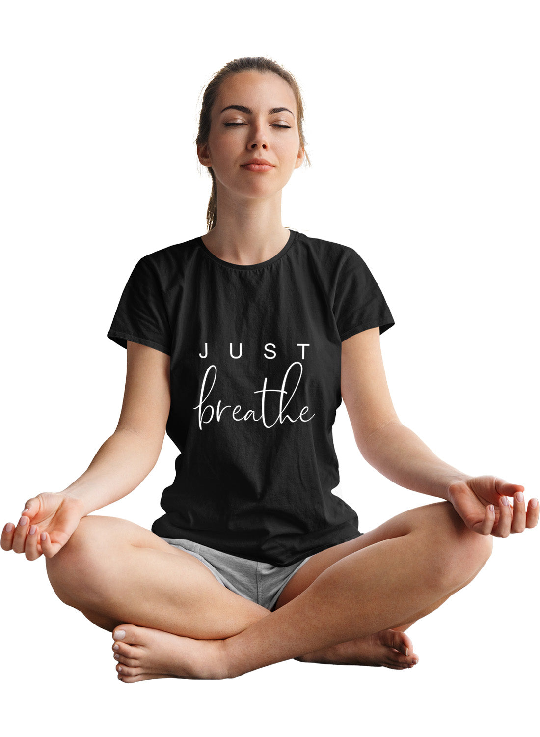 Just Breathe Yoga Unisex Printed Tshirt