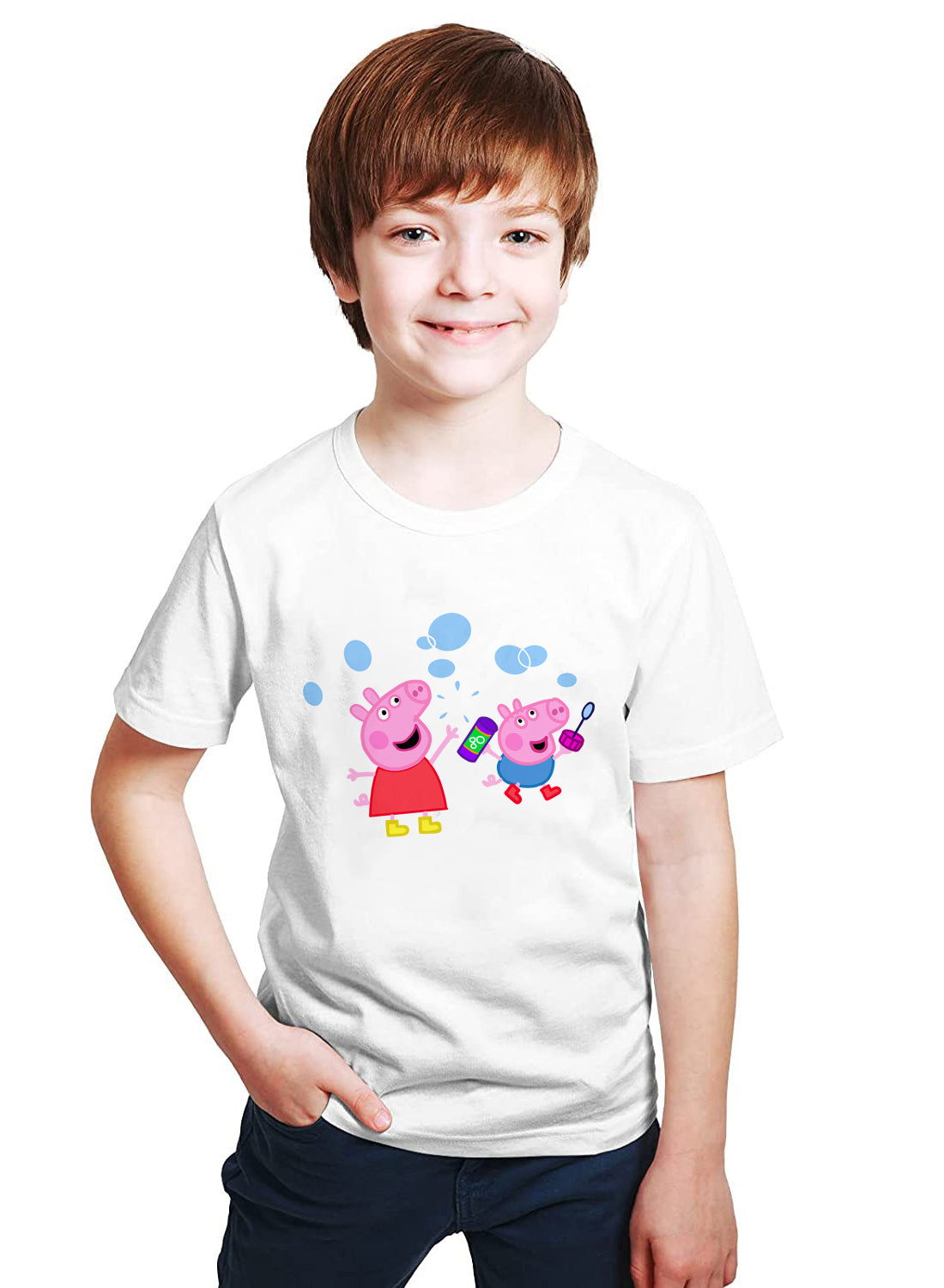 Peppa Cartoon Kids Printed Round Neck Tshirt