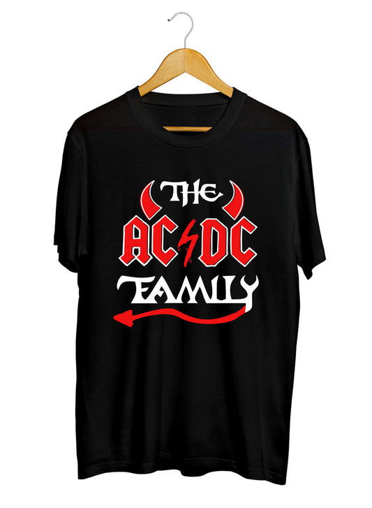 ACDC Family Music Printed Unisex 100% Cotton Tshirt