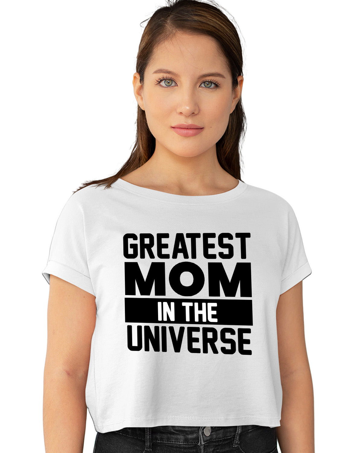 Adorable MOM Printed Womens Crop Top