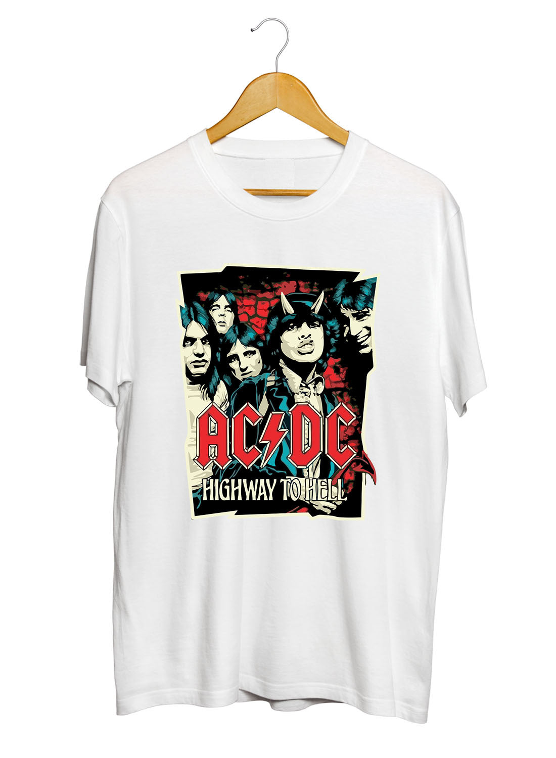 ACDC Highway to Hell Music Printed Unisex 100% Cotton Tshirt