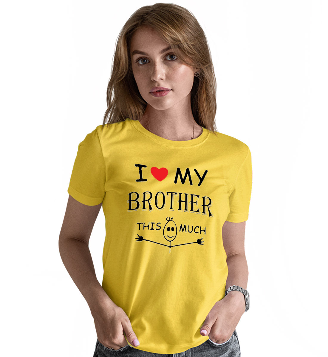 Love This Much - Siblings Matching Printed Tshirts (Pack Of 2)