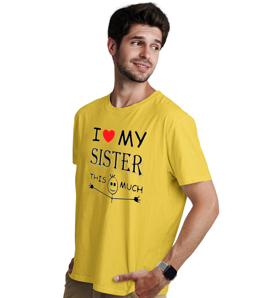 Love This Much - Siblings Matching Printed Tshirts (Pack Of 2)