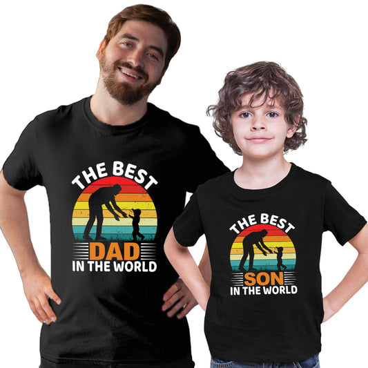 The Best Dad - Son Matching Printed Tshirts (Pack Of 2)