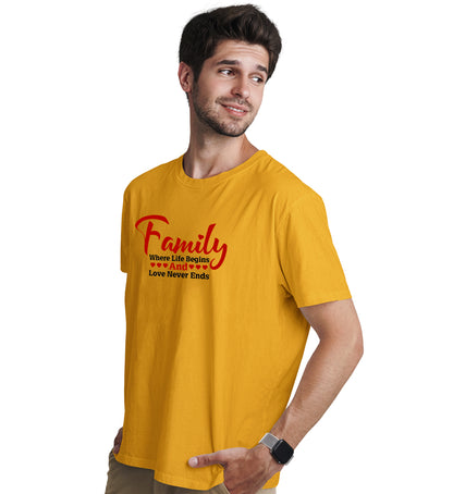 Family Life Matching Printed Tshirts (Pack Of 3)