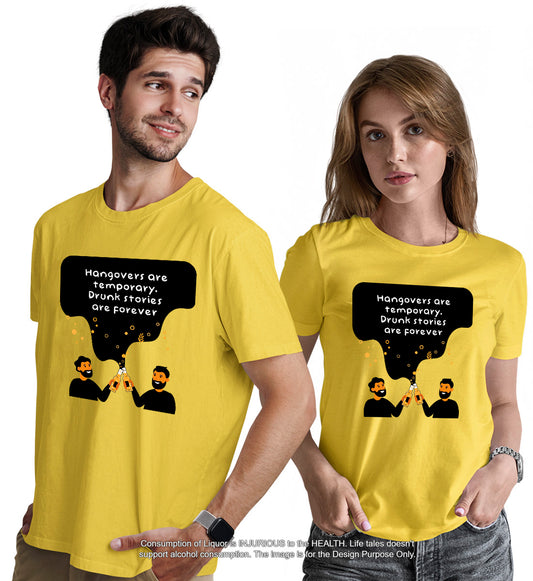 Drinking Partners Couple Matching Printed Tshirts (Pack Of 2)