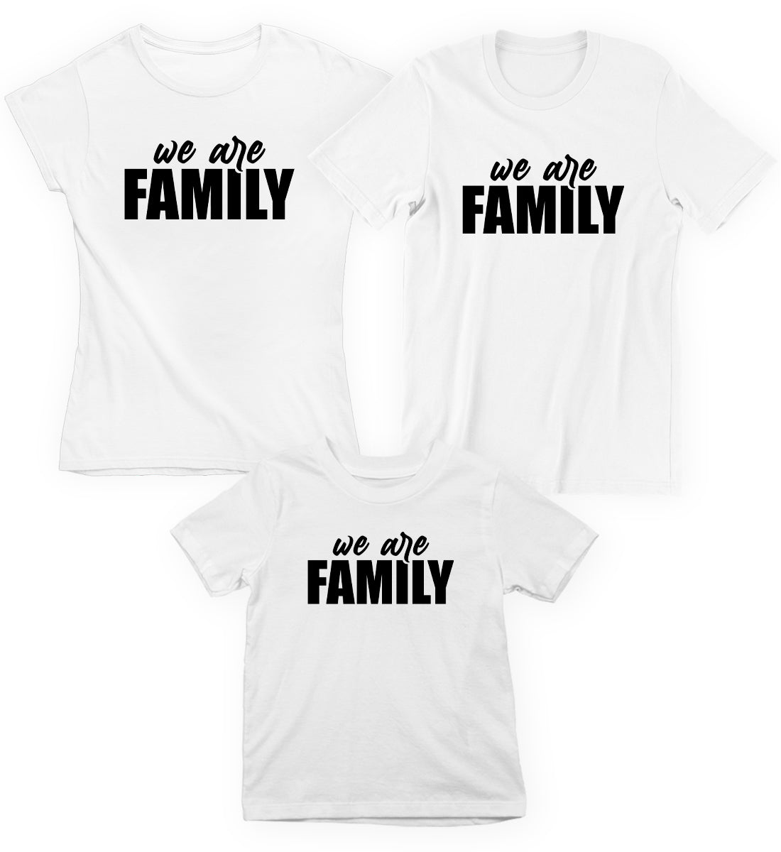 Family Matching Printed Tshirts (Pack Of 3)