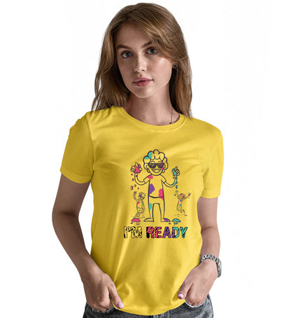 I am Ready Holi Festival Matching Printed Tshirts