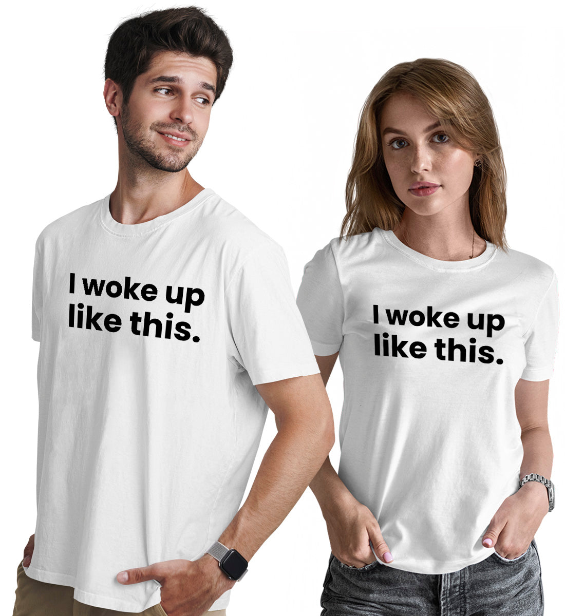 Honeymoon Couple Matching Printed Tshirts (Pack Of 2)