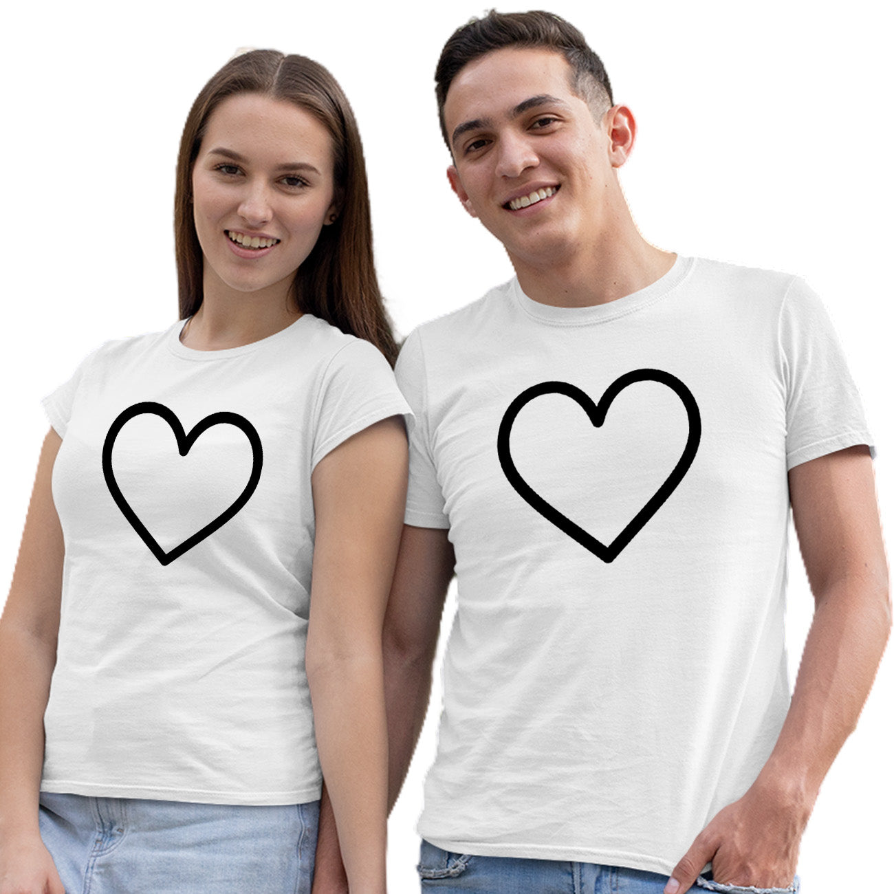 Couple Matching Printed Tshirts (Pack Of 2)
