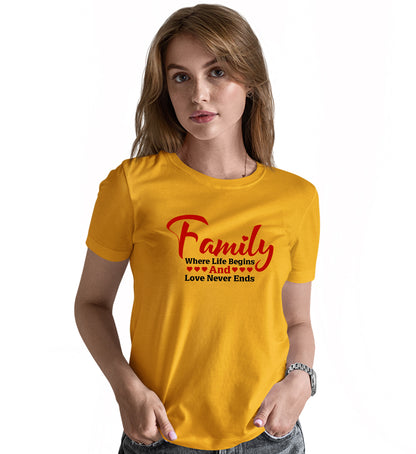 Family Life Matching Printed Tshirts (Pack Of 3)