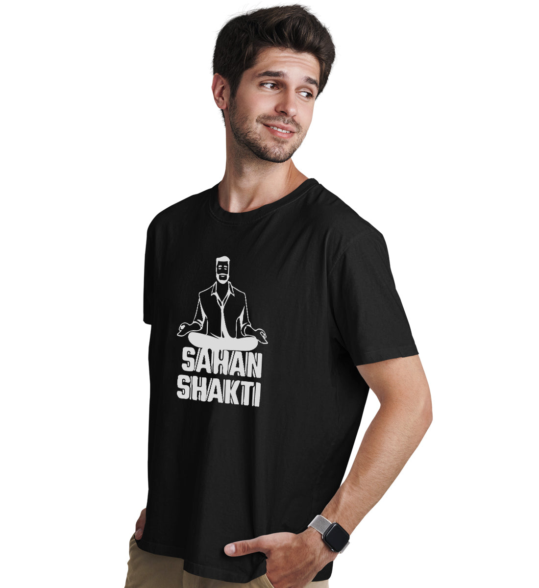Sahan Shakti - Naari Shakti funny Couple Love Matching Printed Tshirts (Pack Of 2)