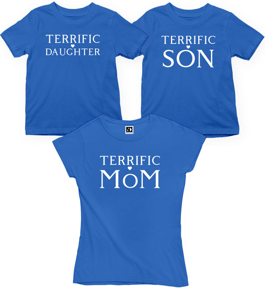 Mother - Son - Daughter Matching Printed Tshirts (Pack Of 3)