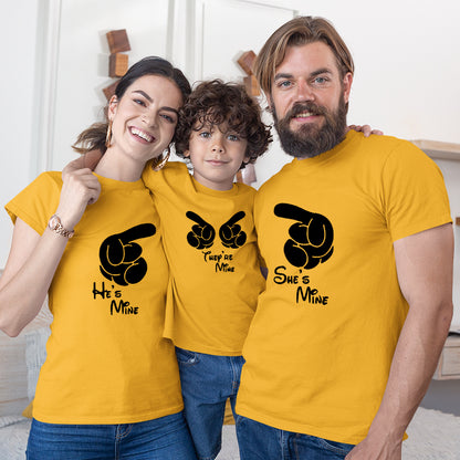 Mine Family Matching Printed Tshirts (Pack Of 3)
