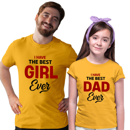 Dad - Daughter Matching Printed Tshirts (Pack Of 2)