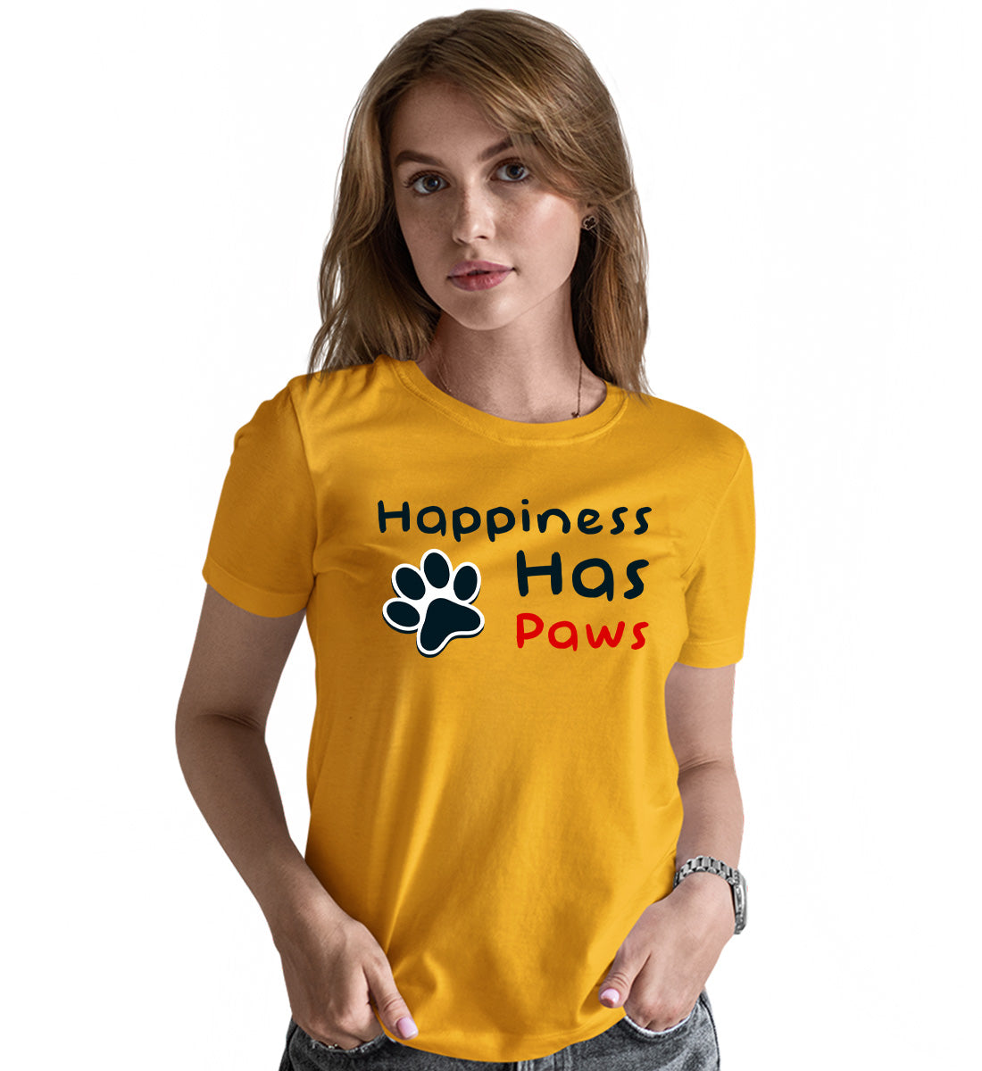 Happiness Paws - Pet Lover Unisex Printed Tshirt