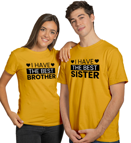 Brother - Sister Siblings Matching Printed Tshirts (Pack Of 2)