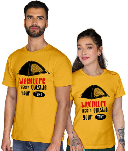 Vacation Couple Matching Printed Tshirts (Pack Of 2)