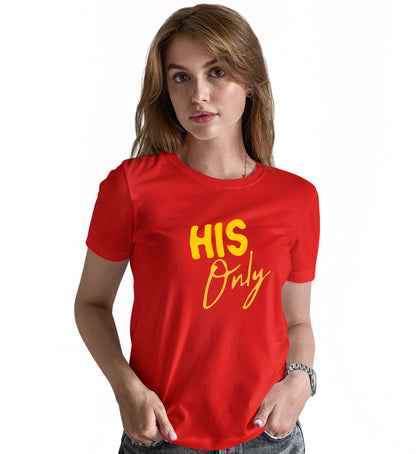 Her - His Couple Love Matching Printed Tshirts (Pack Of 2)