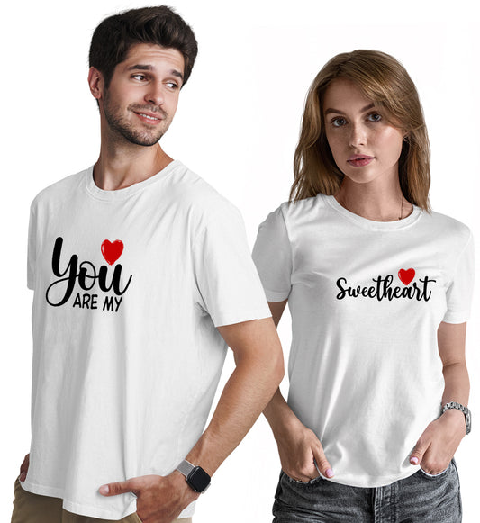 You are my Sweetheart Couple Love Matching Printed Tshirts (Pack Of 2)