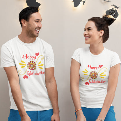 Rakshabhandhan Bro-Sis Matching Printed Tshirts (Pack Of 2)